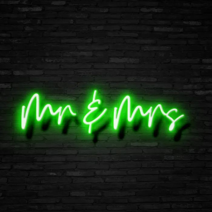 Mr. & Mrs.   Neon Sign