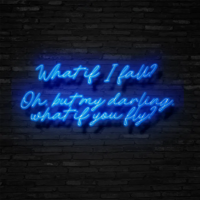 What If I Fall   Neon Sign