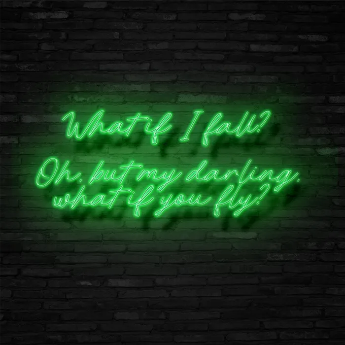 What If I Fall   Neon Sign