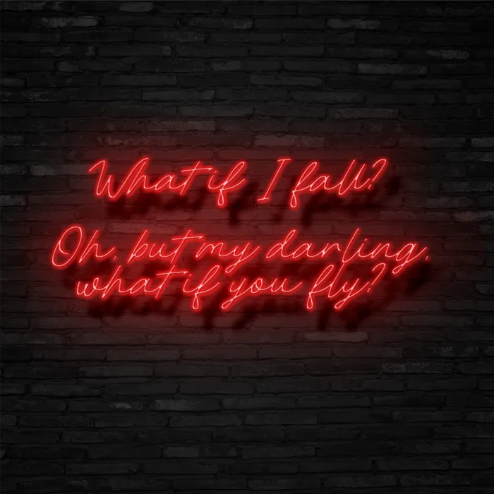 What If I Fall   Neon Sign