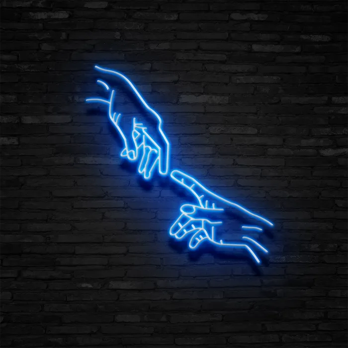 Hand of God   Neon Sign