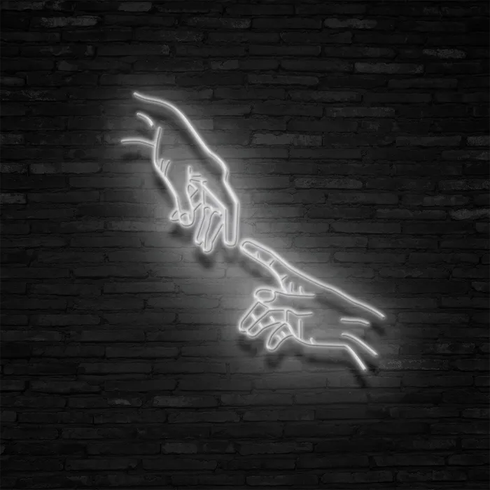 Hand of God   Neon Sign