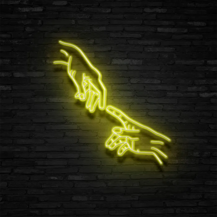 Hand of God   Neon Sign