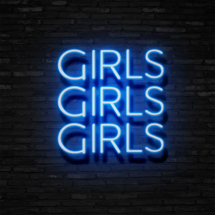 GIRLS GIRLS GIRLS   Neon Sign