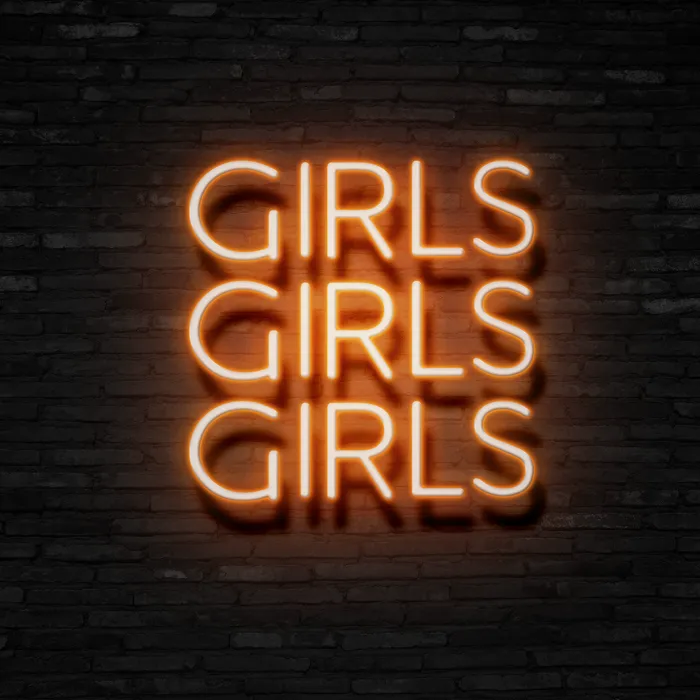 GIRLS GIRLS GIRLS   Neon Sign