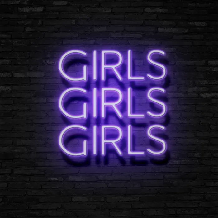 GIRLS GIRLS GIRLS   Neon Sign