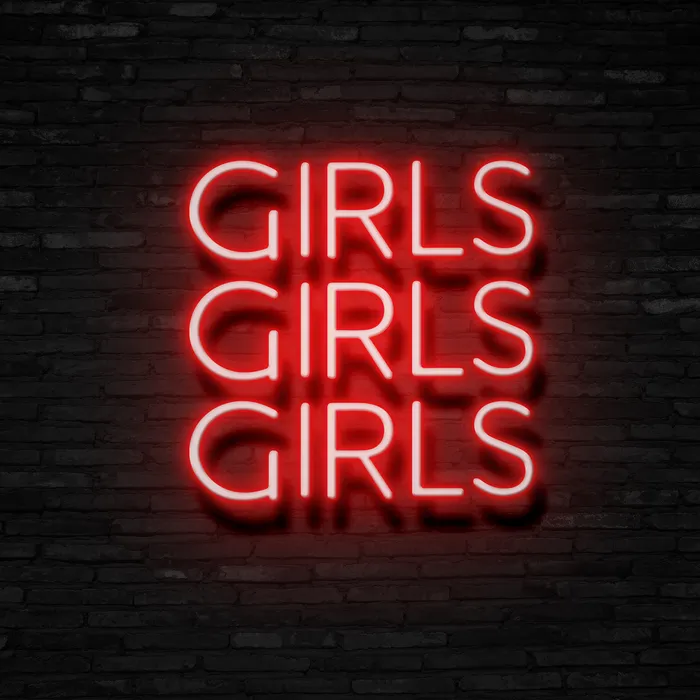 GIRLS GIRLS GIRLS   Neon Sign