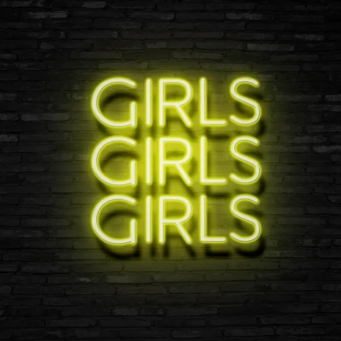 GIRLS GIRLS GIRLS   Neon Sign