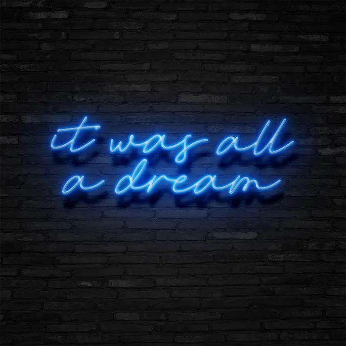 It Was All A Dream   Neon Sign