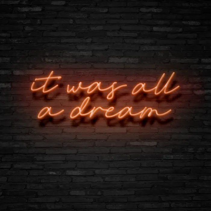 It Was All A Dream   Neon Sign