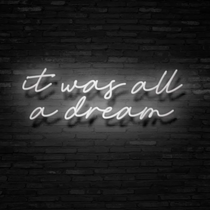 It Was All A Dream   Neon Sign