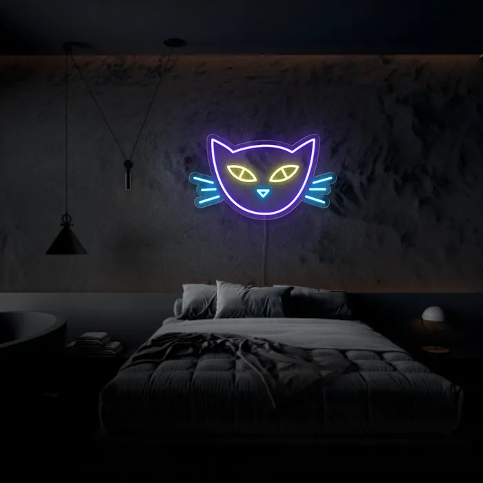 Evil Cat   Neon Sign