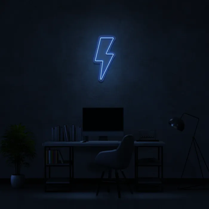 Lightning Strike   Neon Sign