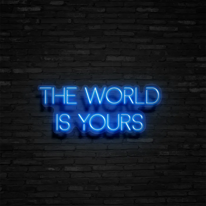 The World Is Yours   Neon Sign