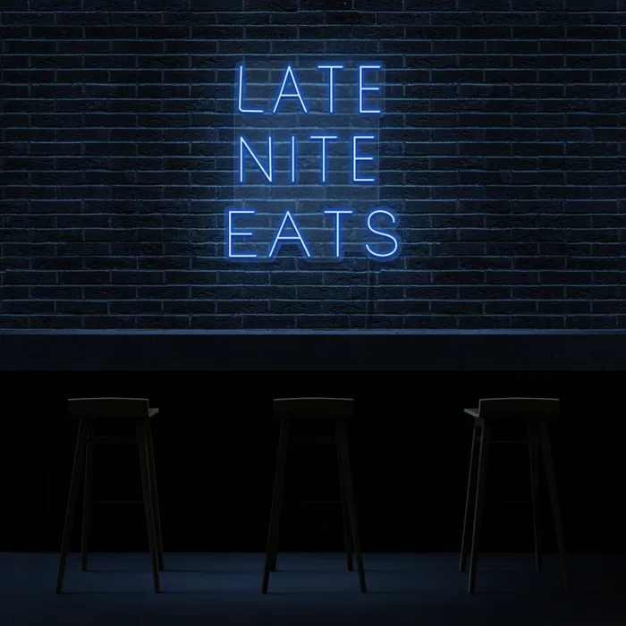 Late Night Eats   Neon Sign