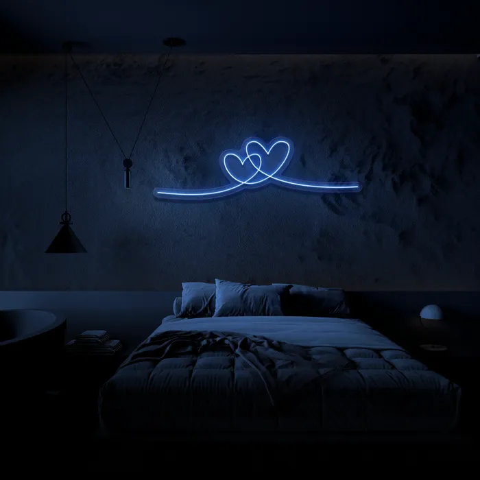 Double Heart   Neon Sign