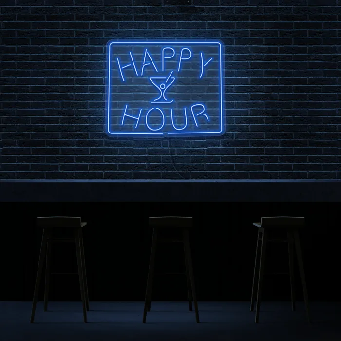 Happy Hour   Neon Sign