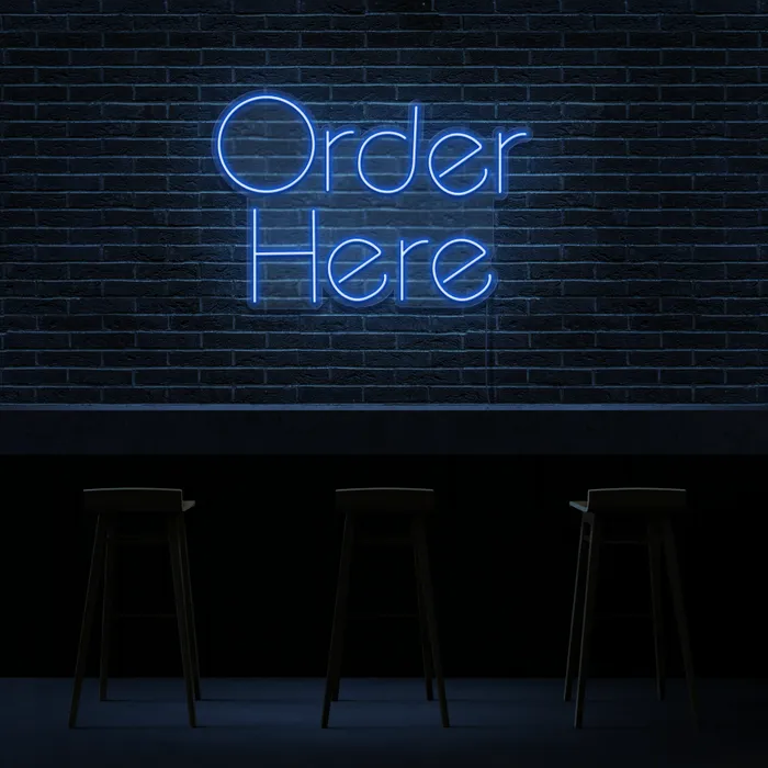 Order Here   Neon Sign