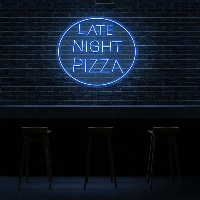 Late Night Pizza   Neon Sign