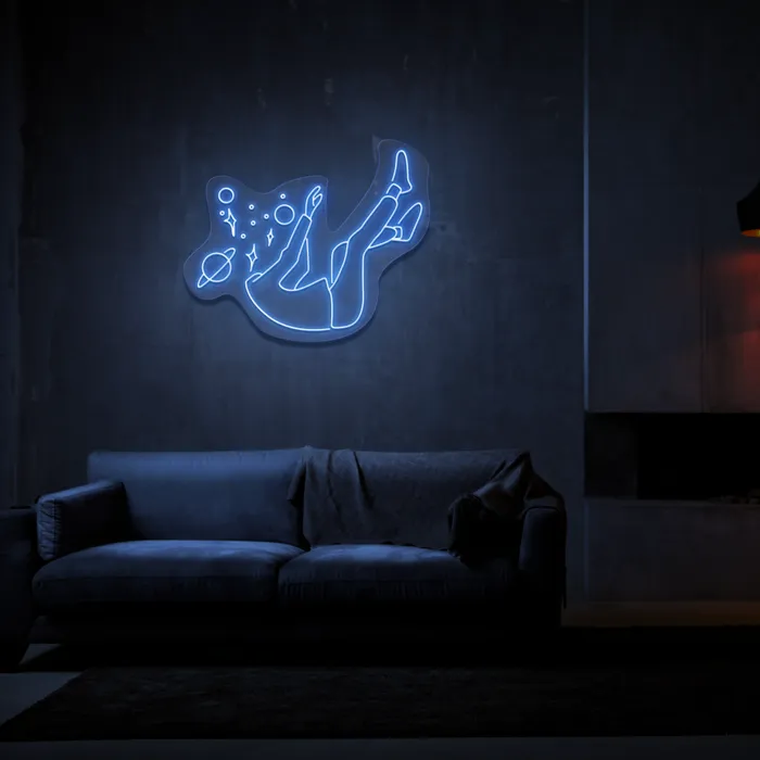 Falling Into Space   Neon Sign