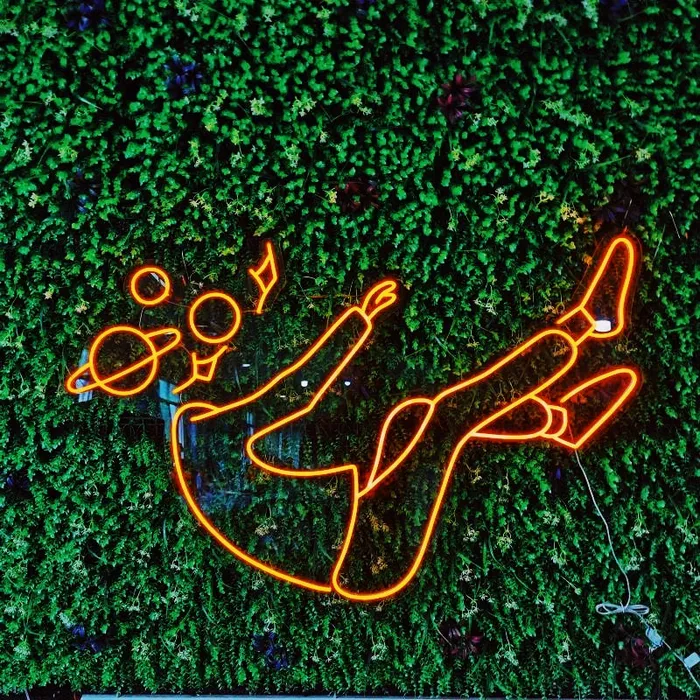 Falling Into Space   Neon Sign