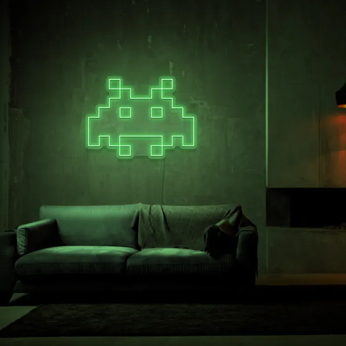 Space Invaders   Neon Sign