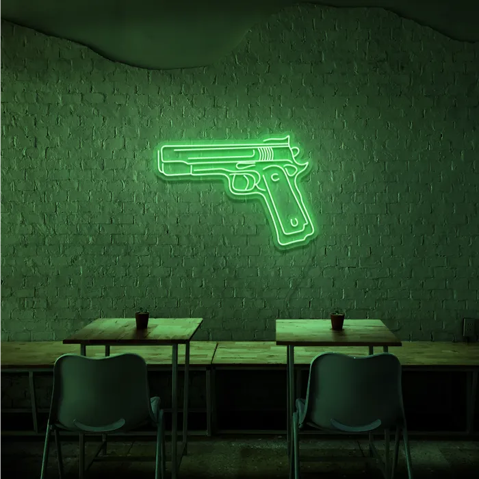 Pistol   Neon Sign