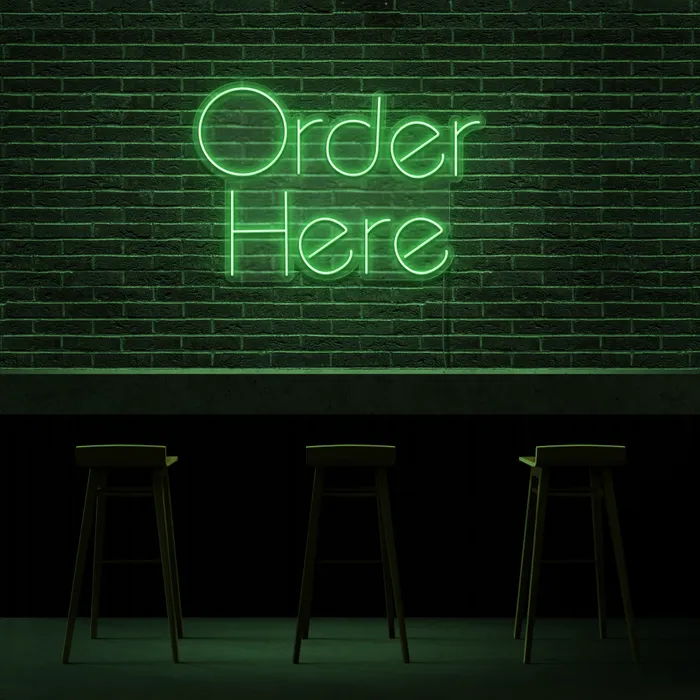 Order Here   Neon Sign