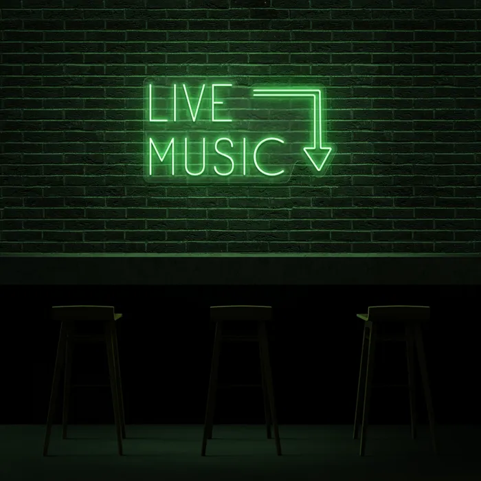 Live Music   Neon Sign