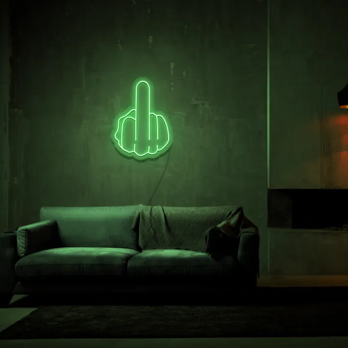 Middle Finger   Neon Sign