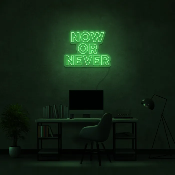 Now Or Never   Neon Sign