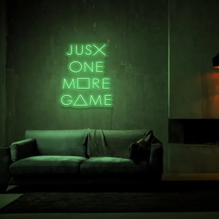 Just One More Game   Neon Sign