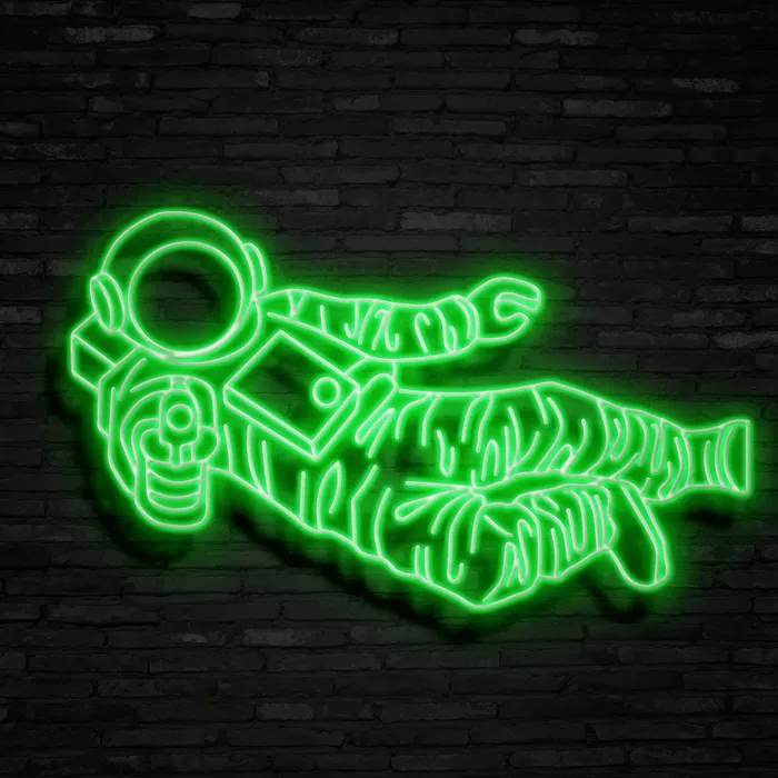 Astronaut Fly   Neon Sign