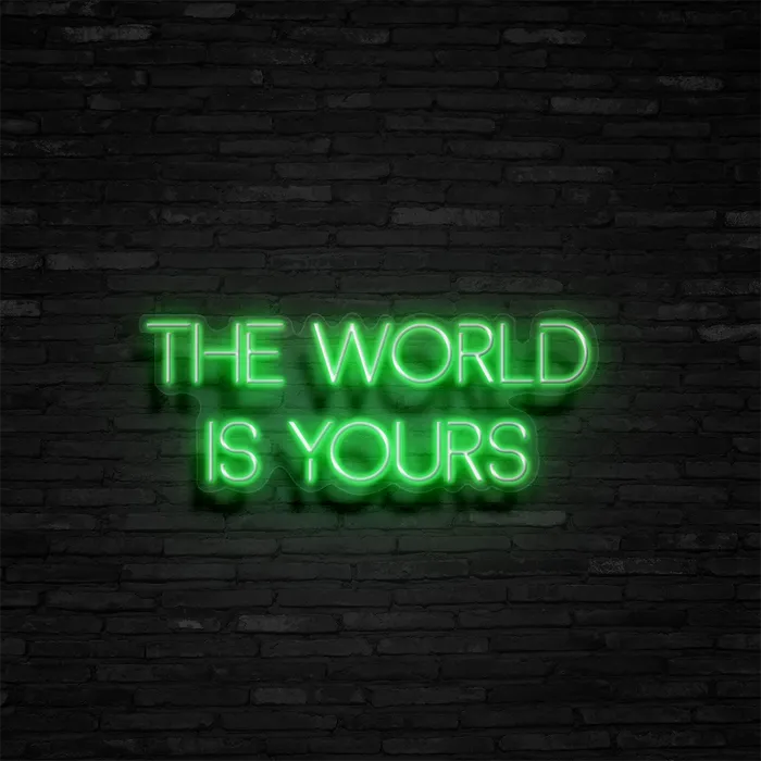 The World Is Yours   Neon Sign