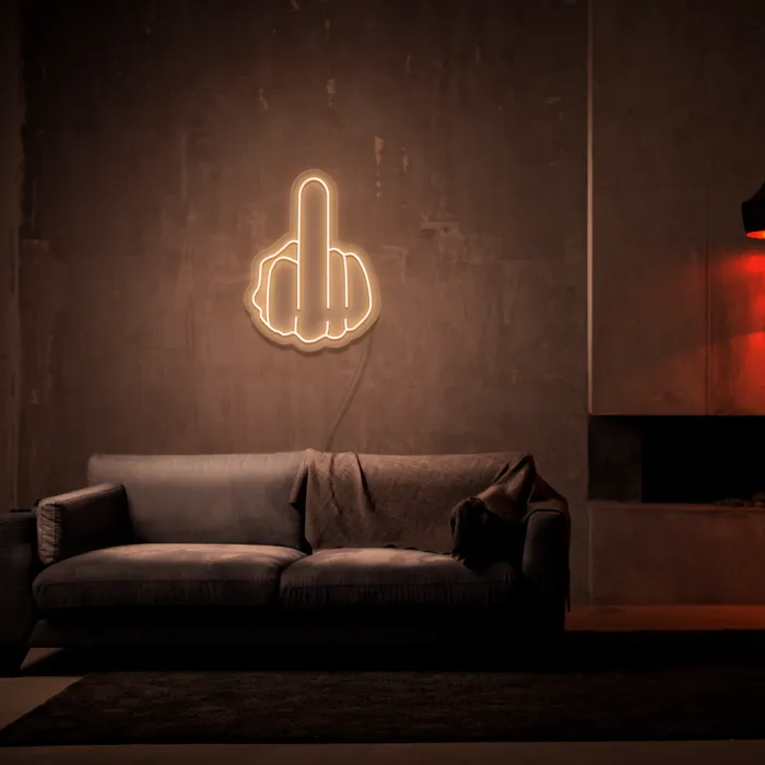 Middle Finger   Neon Sign