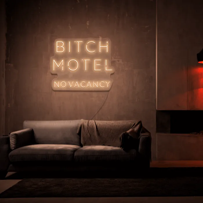 Bitch Motel   Neon Sign