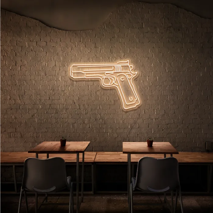 Pistol   Neon Sign