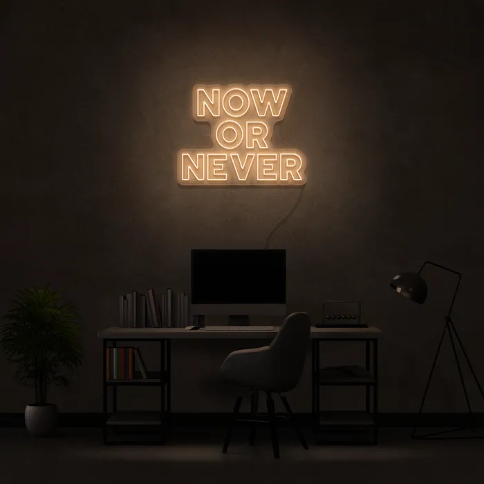 Now Or Never   Neon Sign