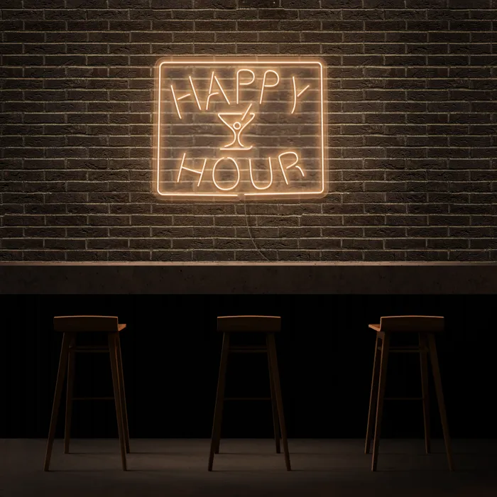 Happy Hour   Neon Sign