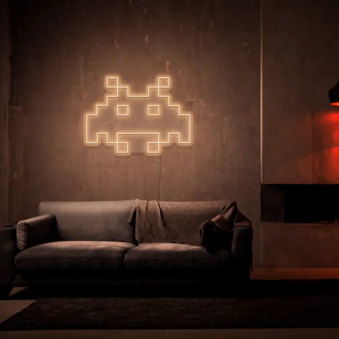 Space Invaders   Neon Sign