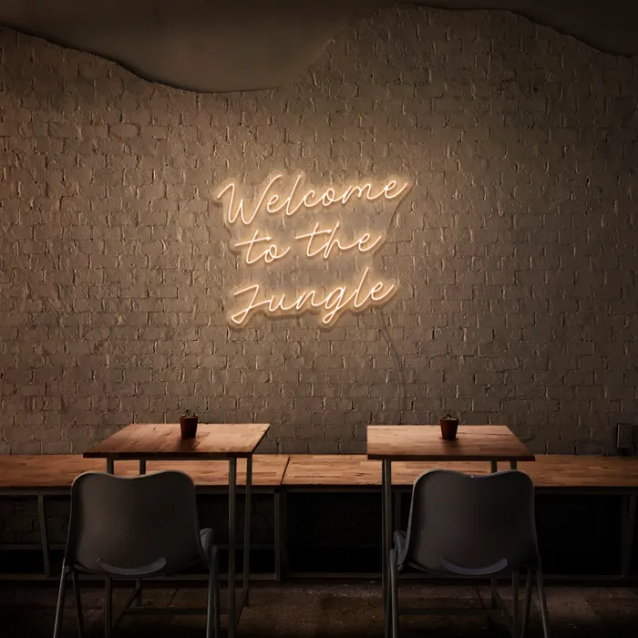 Welcome To The Jungle   Neon Sign