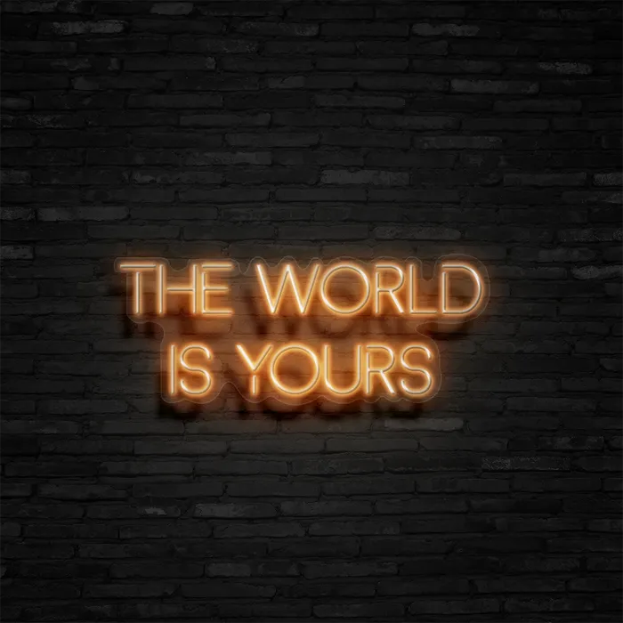 The World Is Yours   Neon Sign