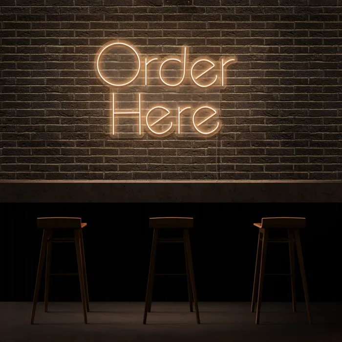 Order Here   Neon Sign