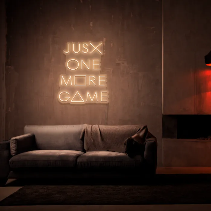 Just One More Game   Neon Sign