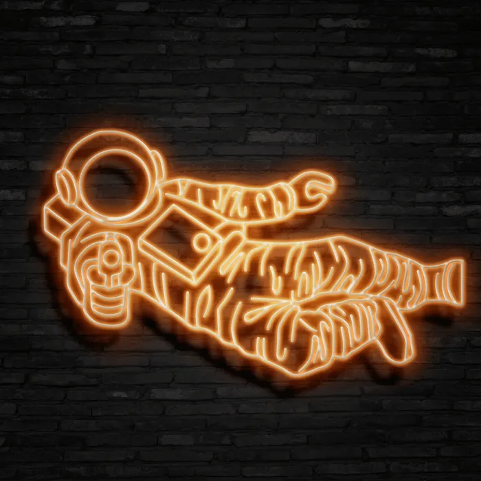 Astronaut Fly   Neon Sign