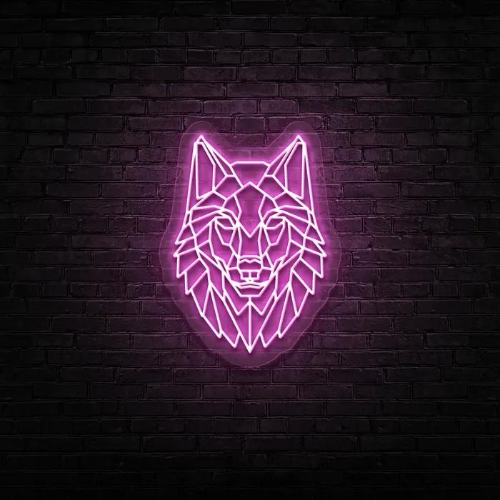 Wolf King   Neon Sign