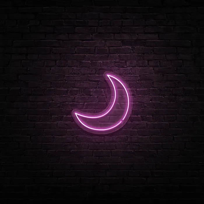 Moon   Neon Sign