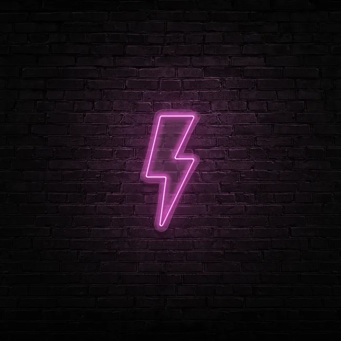 Lightning Strike   Neon Sign