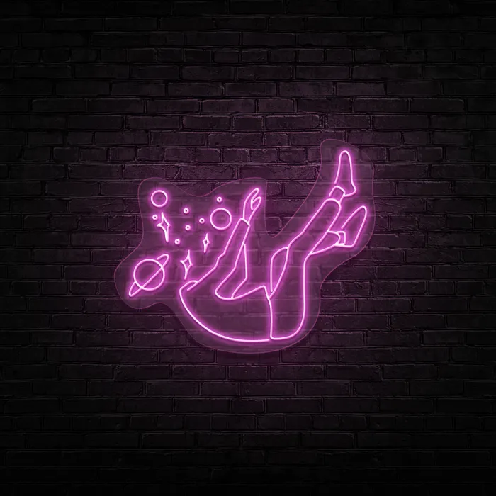 Falling Into Space   Neon Sign