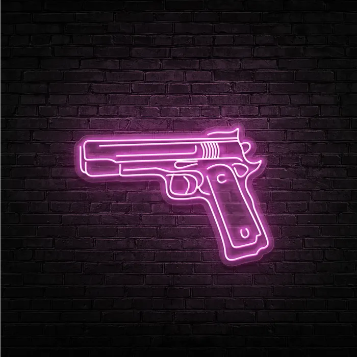 Pistol   Neon Sign